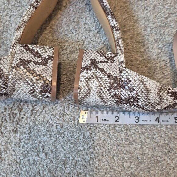 Mango Snake Skin Block Heel Sandals Shoes Size 9.5 - Picture 7 of 7